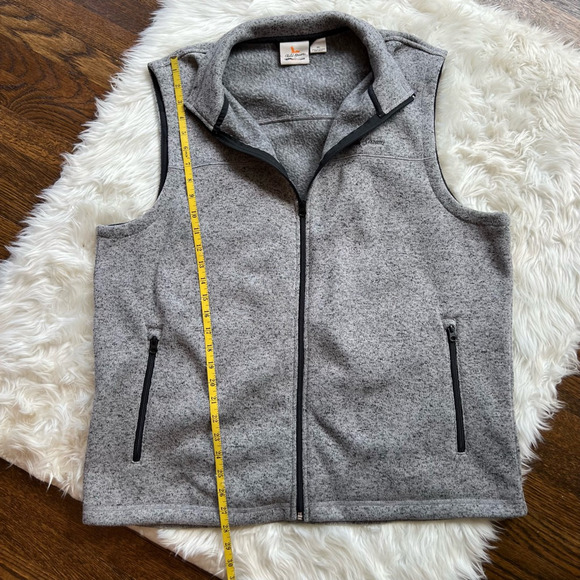 Field & Stream Mens Vest Gray Heathered Waist Length Pockets Zipper Collared XL - Picture 3 of 5